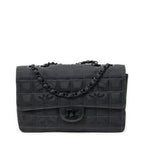 Chanel New Travel Line Single Flap Black Travelline Nylon Canvas