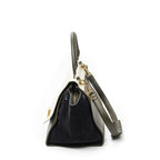 Celine Tricolor Ivory Navy Calfskin Leather Shoulder — view 3