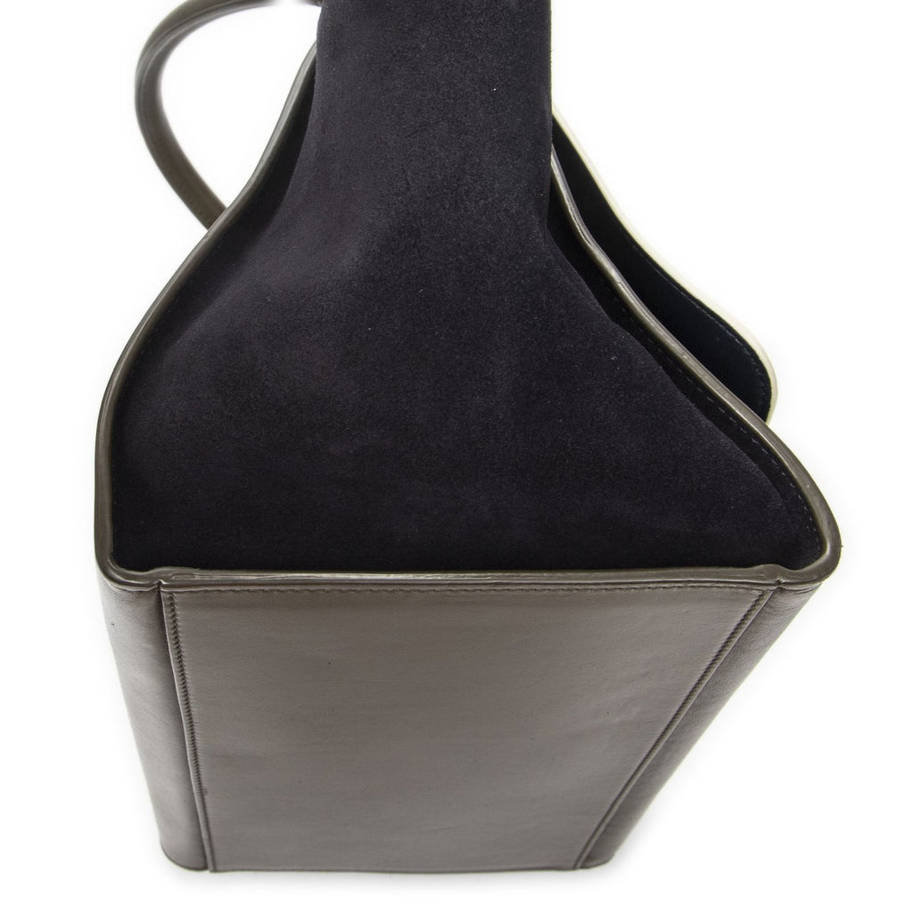 Celine Tricolor Ivory Navy Calfskin Leather Shoulder — view 7