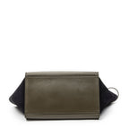 Celine Tricolor Ivory Navy Calfskin Leather Shoulder — view 6