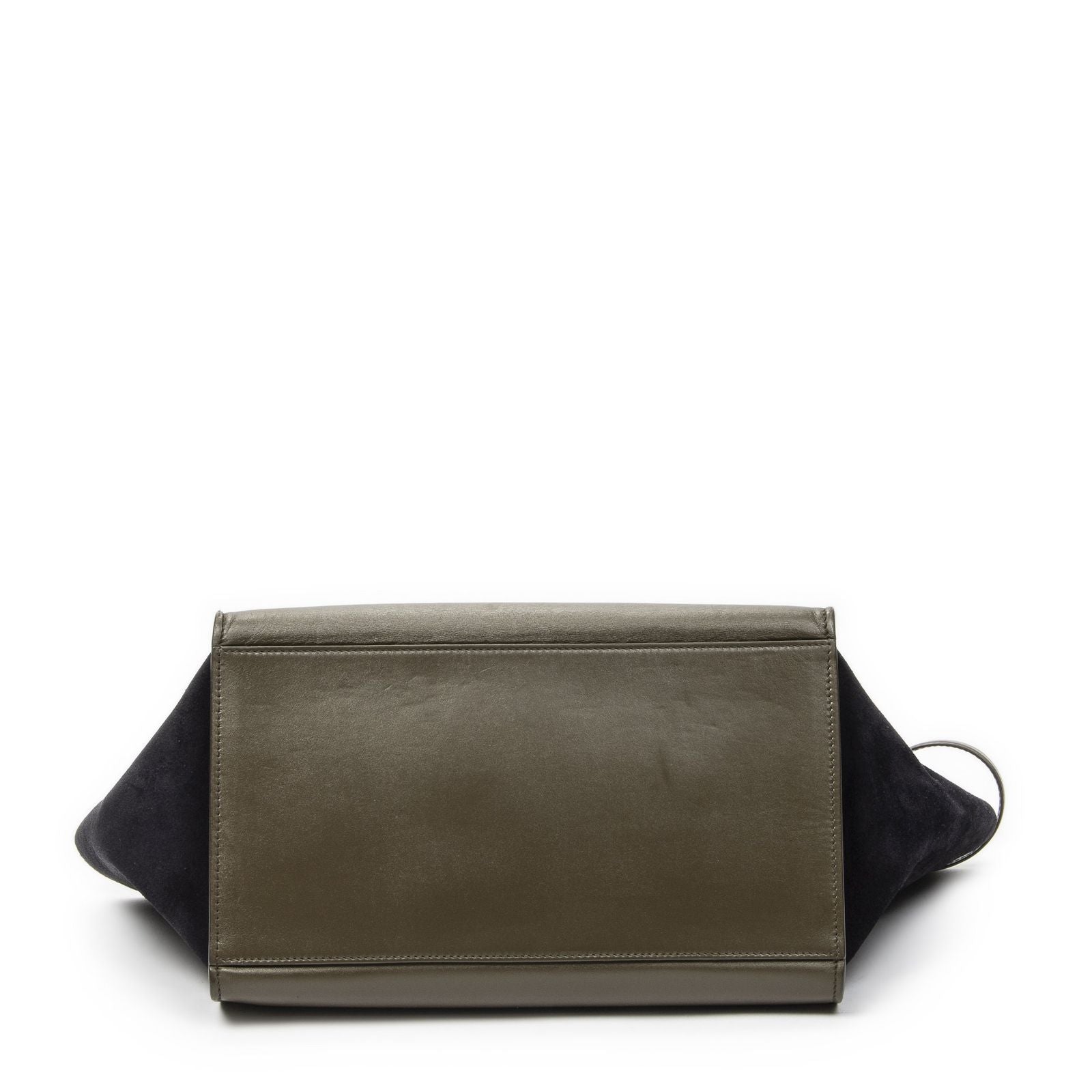 Celine Tricolor Ivory Navy Calfskin Leather Shoulder — view 6