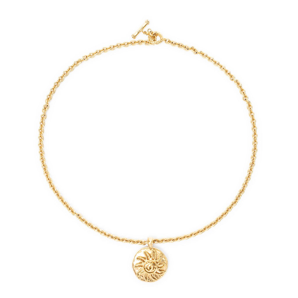 Chanel CC Logo Round Motif Necklace