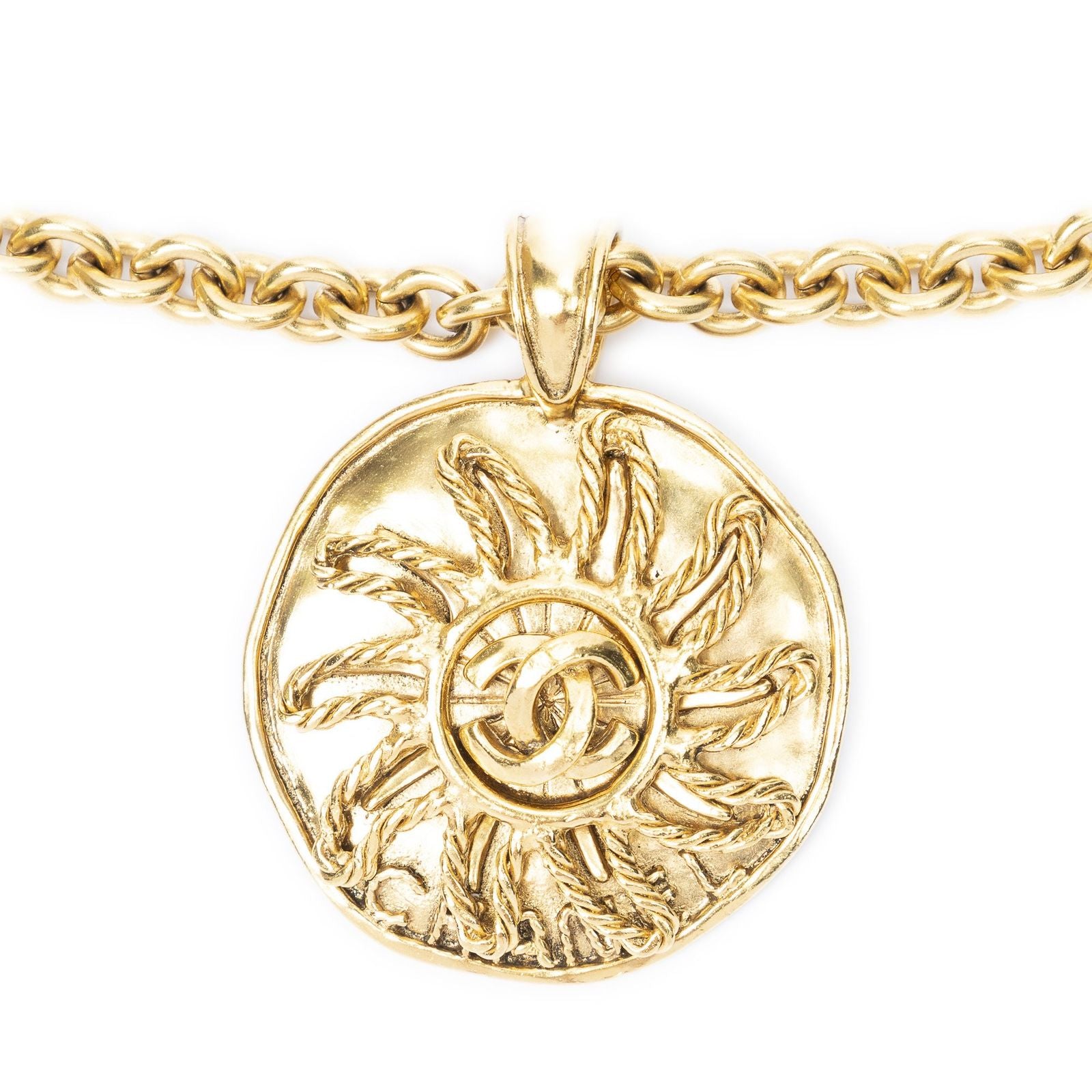 Chanel CC Logo Round Motif Necklace — view 2