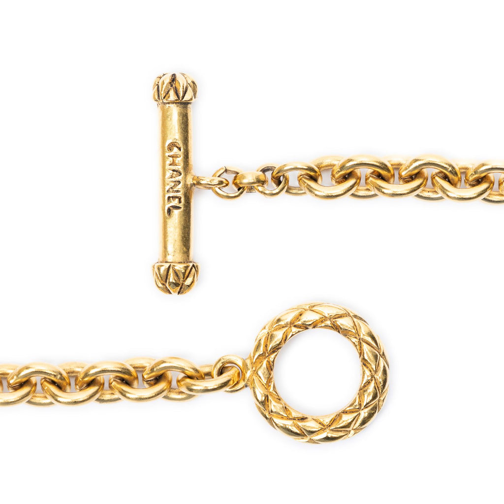 Chanel CC Logo Round Motif Necklace — view 3
