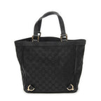 Gucci Small Abbey D Ring Tote Black GG Canvas — view 5
