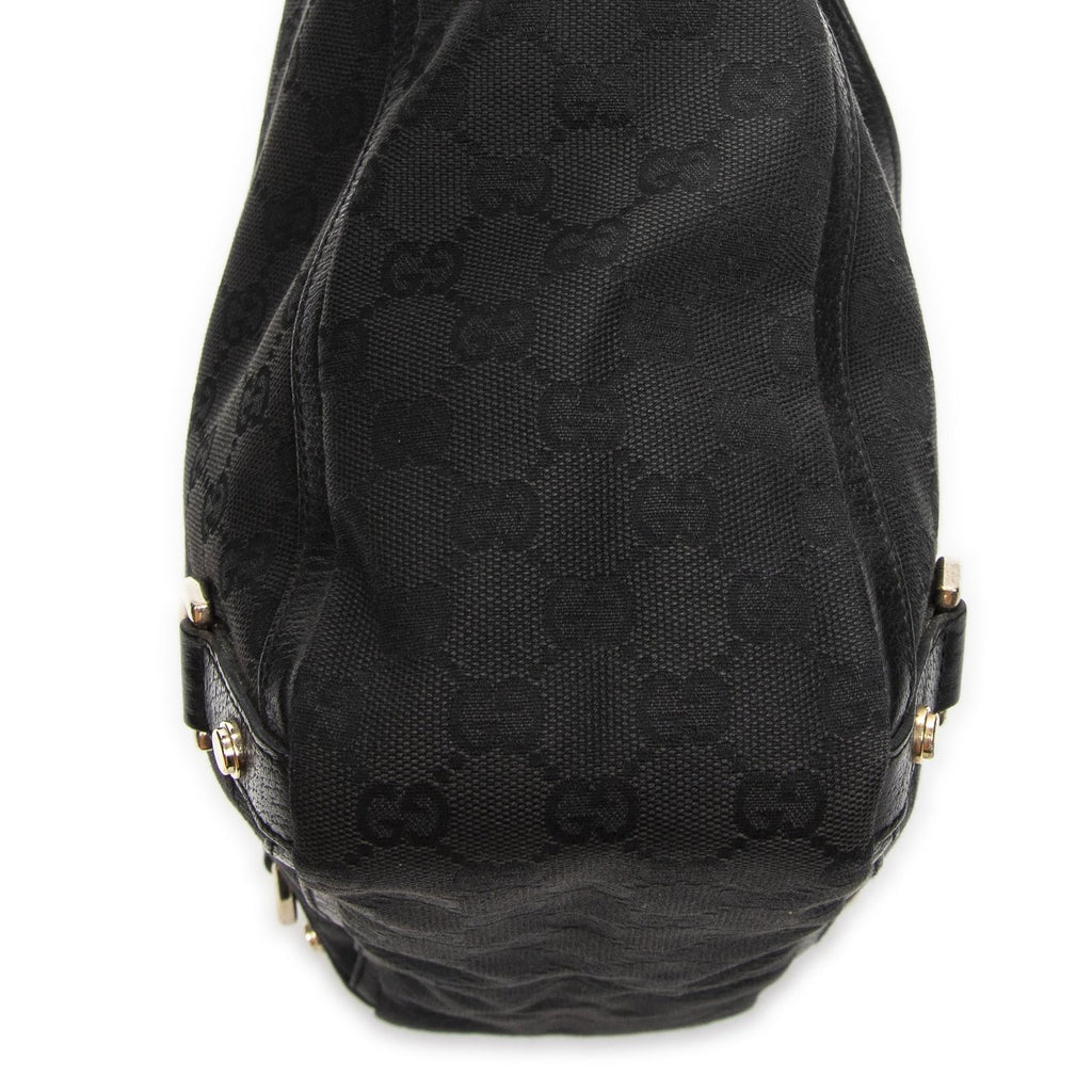 Gucci Small Abbey D Ring Tote Black GG Canvas — view 8