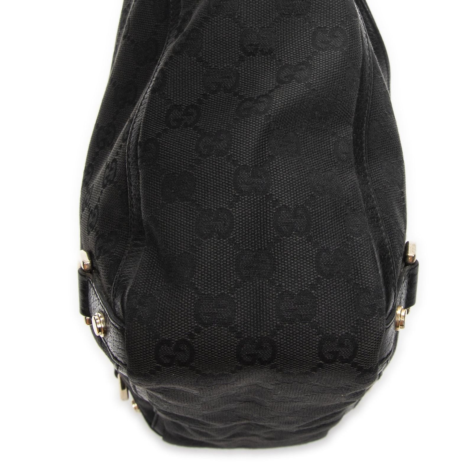 Gucci Small Abbey D Ring Tote Black GG Canvas — view 8