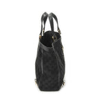 Gucci Small Abbey D Ring Tote Black GG Canvas — view 4