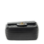 Chanel Square Classic Single Flap Black Chezblanc Quilted Calfskin Leather — view 6