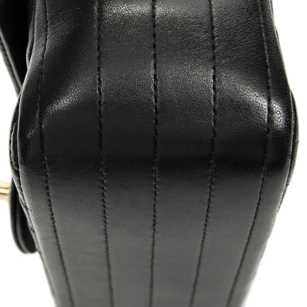 Chanel Square Classic Single Flap Black Chezblanc Quilted Calfskin Leather — view 8