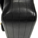 Chanel Square Classic Single Flap Black Chezblanc Quilted Calfskin Leather — view 8