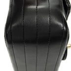 Chanel Square Classic Single Flap Black Chezblanc Quilted Calfskin Leather — view 7
