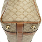 Celine Vintage Mini Boston Beige Brown Macadam Canvas Handbag — view 8