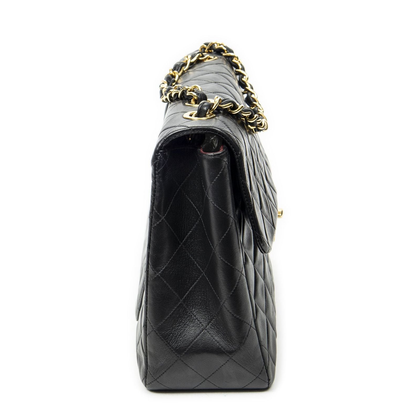 Chanel Maxi Jumbo XL Flap Black Quilted Lambskin Leather — view 4
