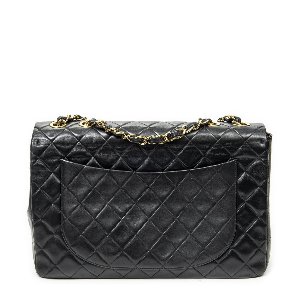 Chanel Maxi Jumbo XL Flap Black Quilted Lambskin Leather — view 5