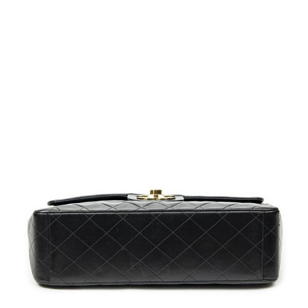 Chanel Maxi Jumbo XL Flap Black Quilted Lambskin Leather — view 6