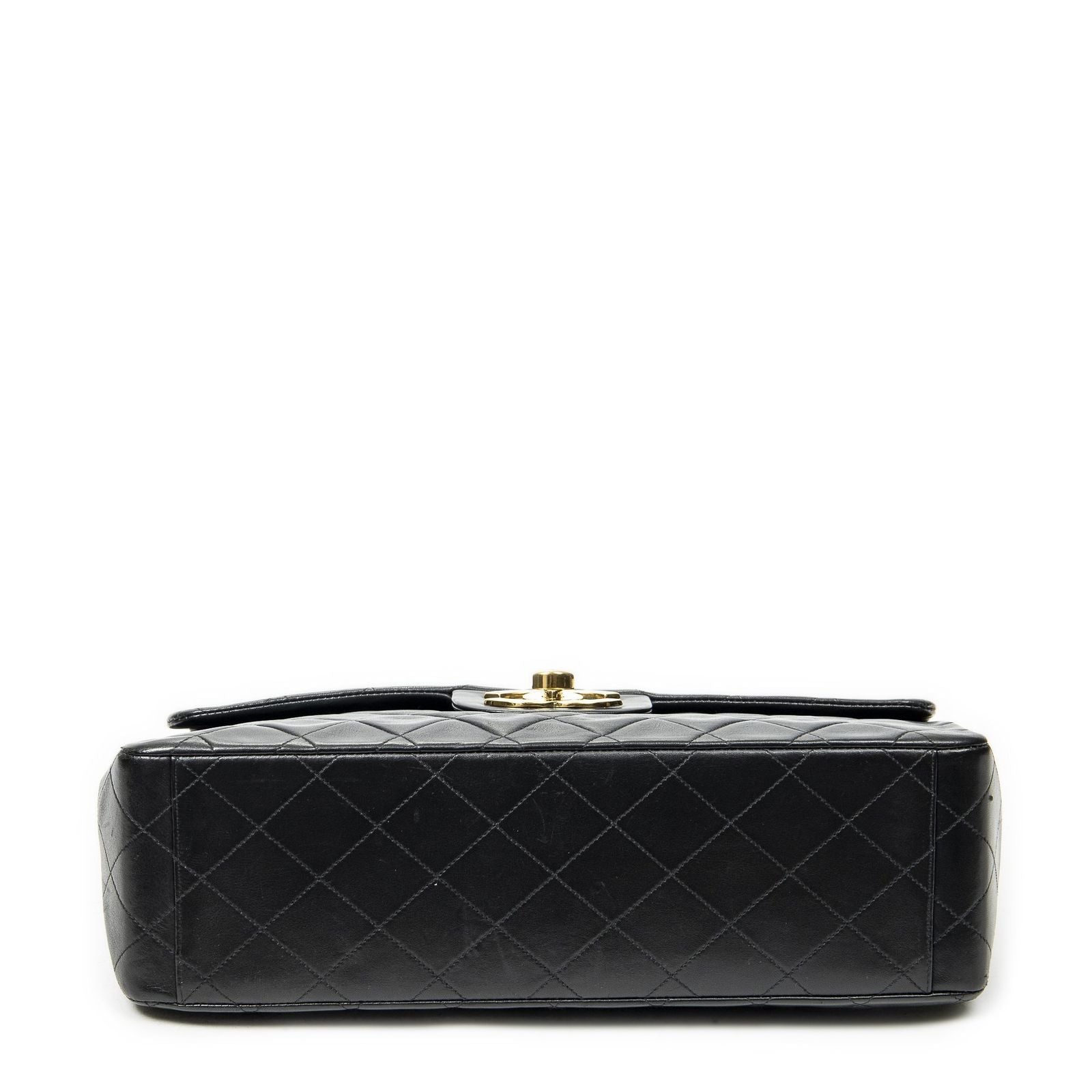 Chanel Maxi Jumbo XL Flap Black Quilted Lambskin Leather — view 6
