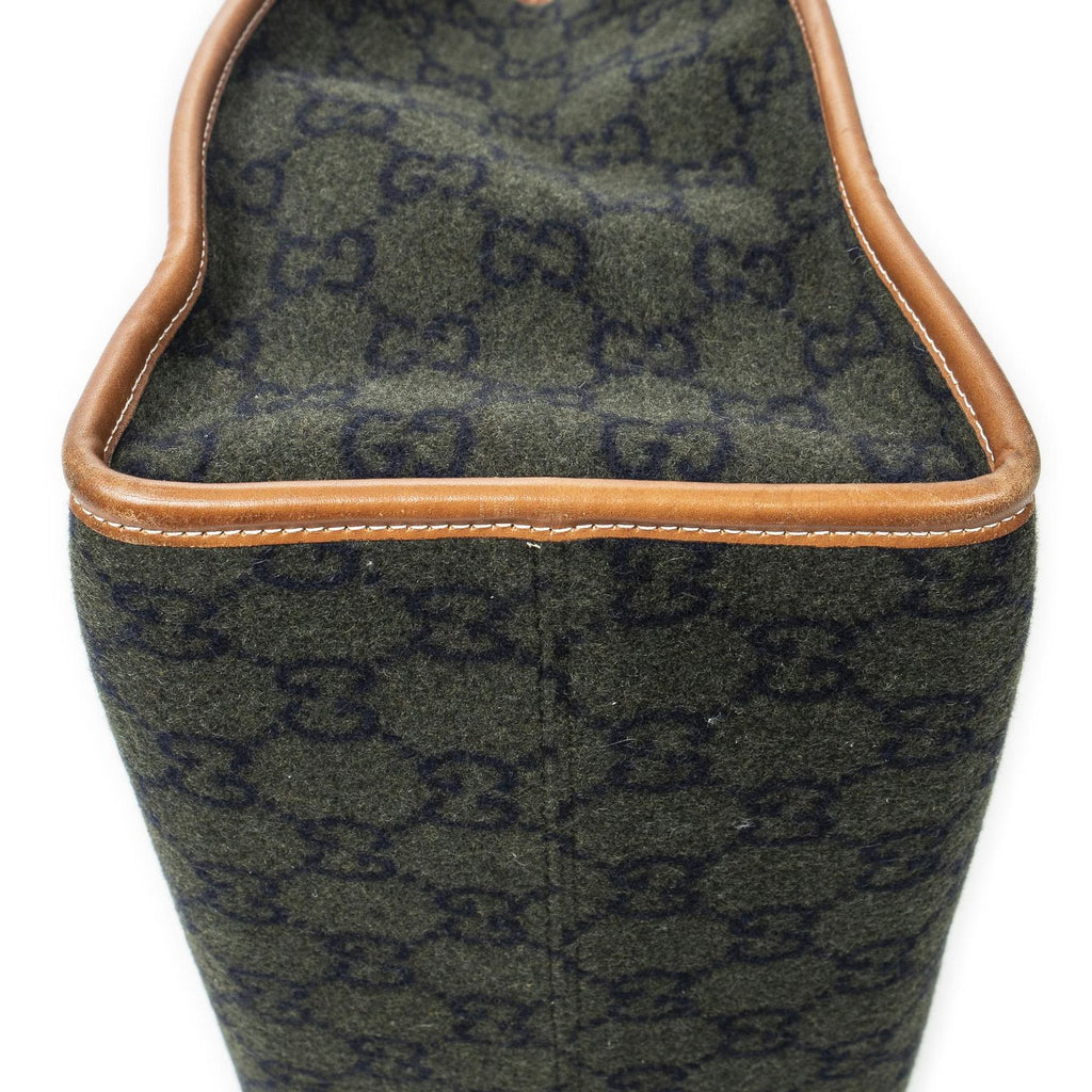 Gucci GG Script Tote Black Brown Canvas — view 7