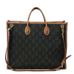 Gucci GG Script Tote Black Brown Canvas — view 5