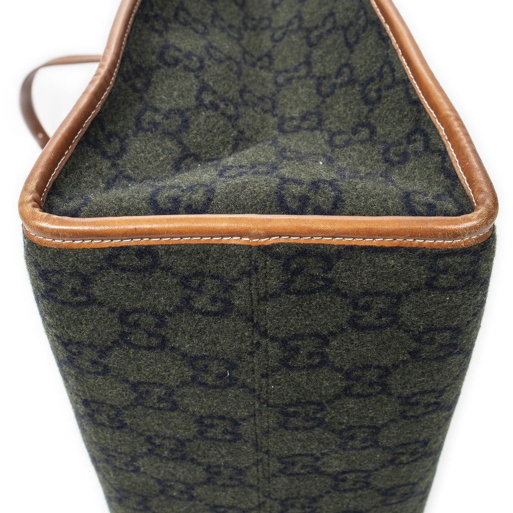 Gucci GG Script Tote Black Brown Canvas — view 8