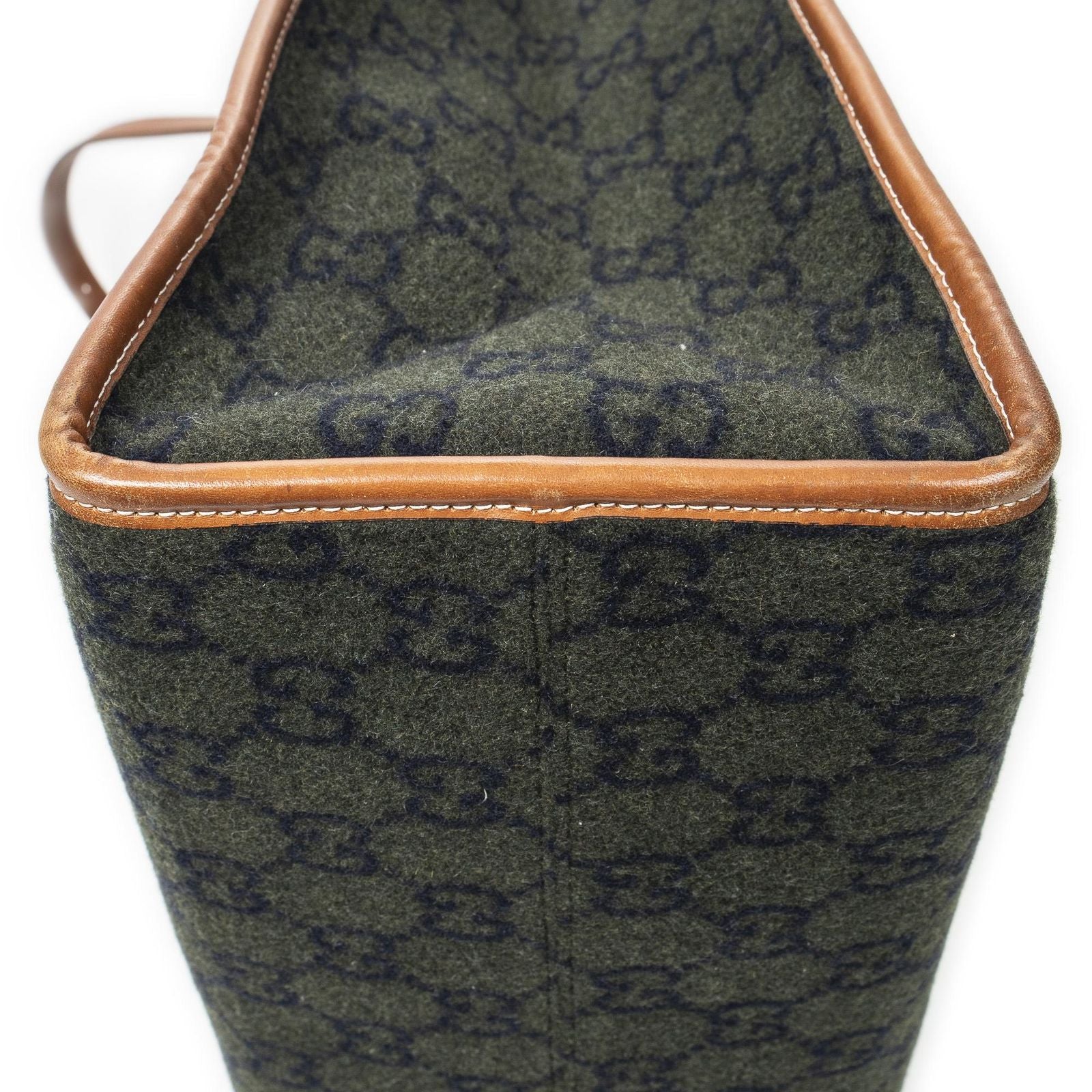 Gucci GG Script Tote Black Brown Canvas — view 8