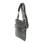 Gucci Square Front Zip Cross Gray Print Canvas Shoulder — view 2