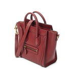 Celine Nano Luggage Red Grain Calf Leather — view 2