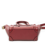 Celine Nano Luggage Red Grain Calf Leather — view 6