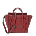 Celine Nano Luggage Red Grain Calf Leather