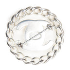 Chanel CC Turnlock Motif Brooch Silver Plating — view 3