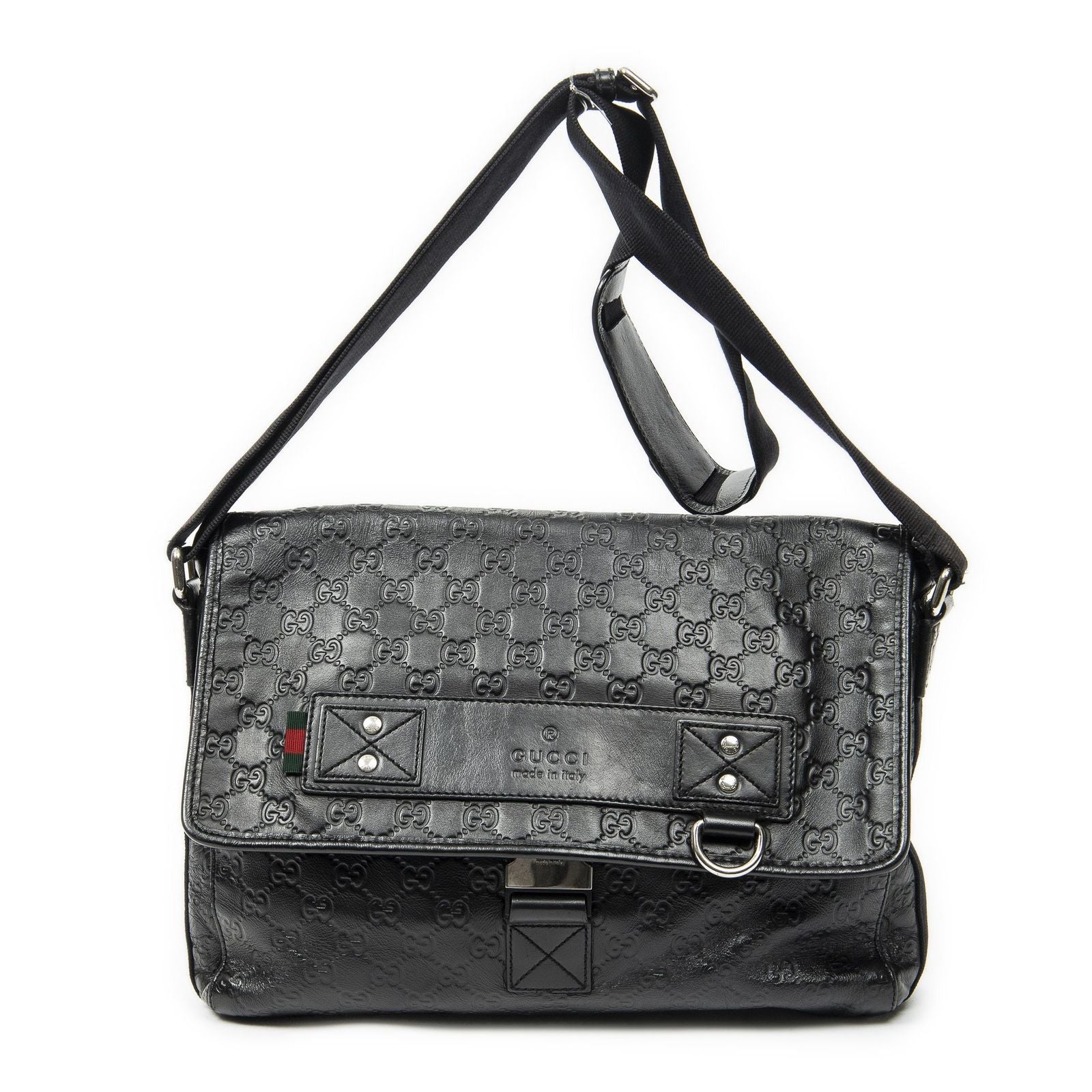 Gucci Web Media Messenger Black Guccissima