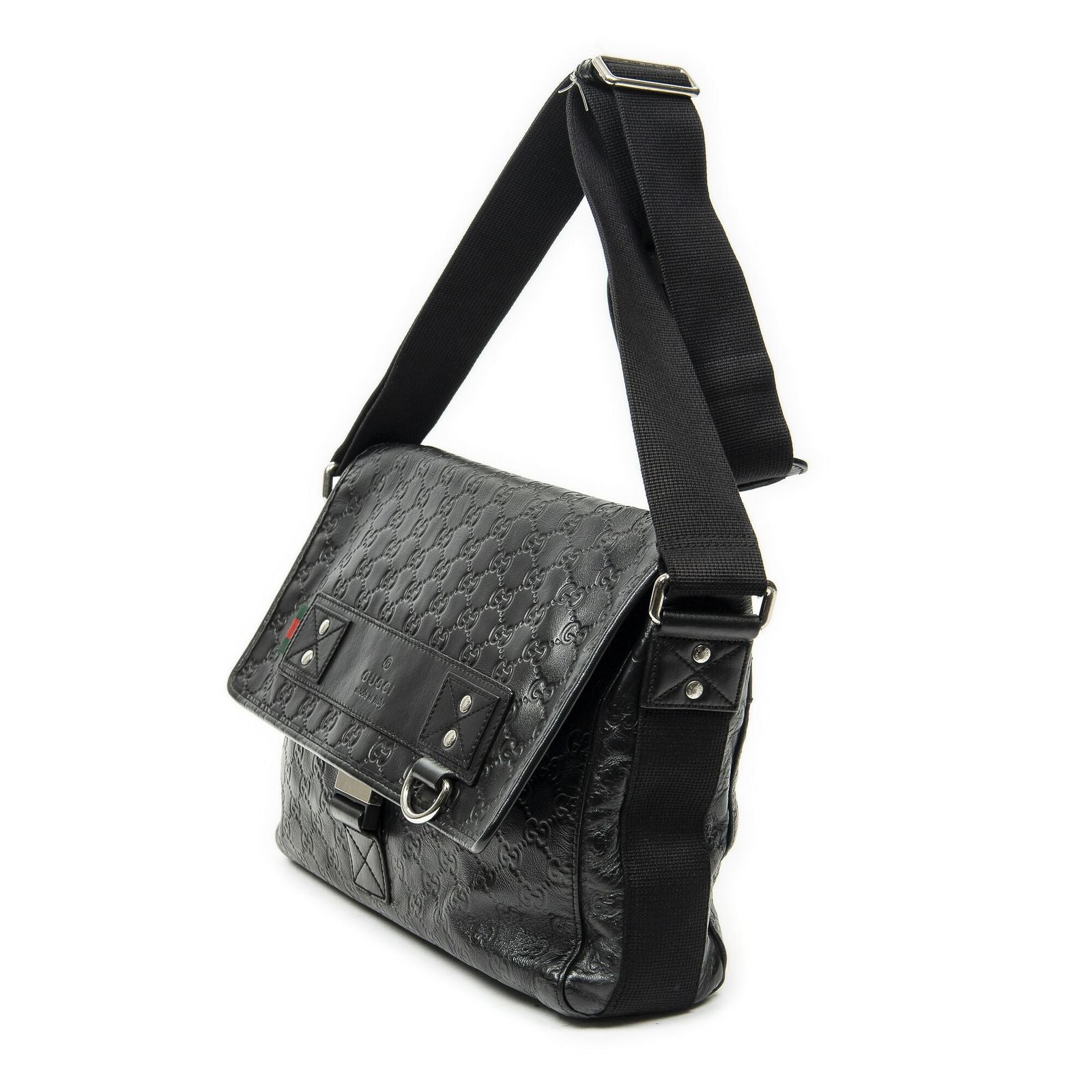 Gucci Web Media Messenger Black Guccissima — view 2