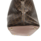 Celine Vintage Large Dome Tote Brown Macadam Canvas — view 8