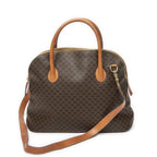 Celine Vintage Large Dome Tote Brown Macadam Canvas — view 5