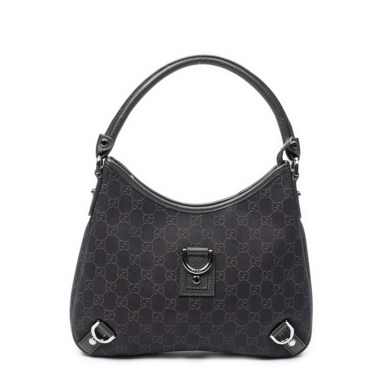 Gucci Abbey D Ring Brown GG Denim Canvas