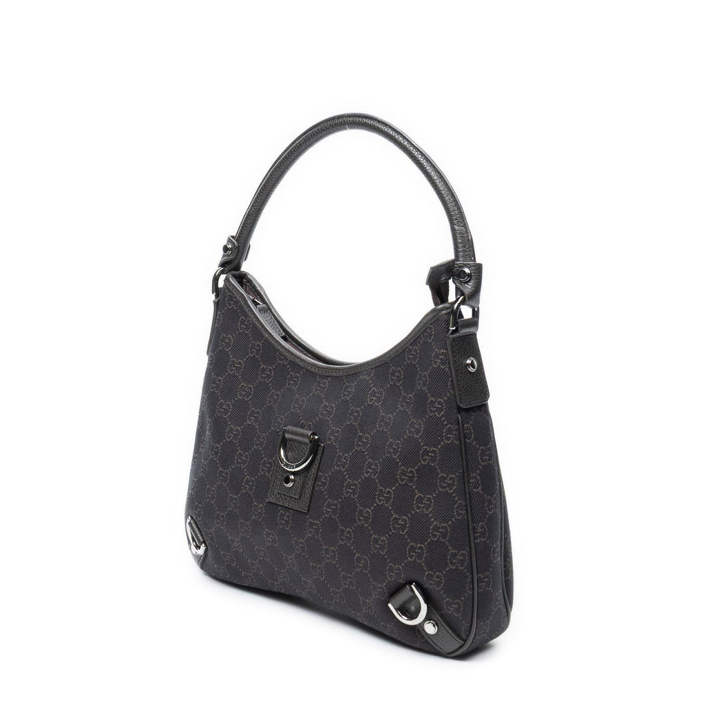 Gucci Abbey D Ring Brown GG Denim Canvas — view 2