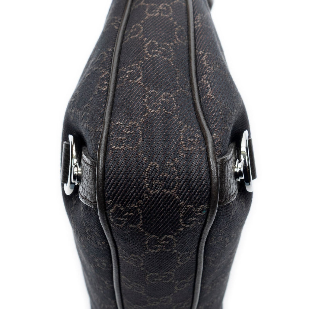 Gucci Abbey D Ring Brown GG Denim Canvas — view 7