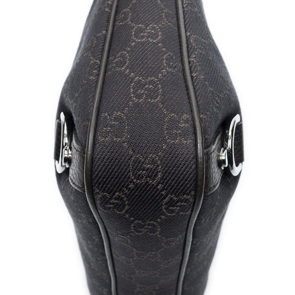 Gucci Abbey D Ring Brown GG Denim Canvas — view 8