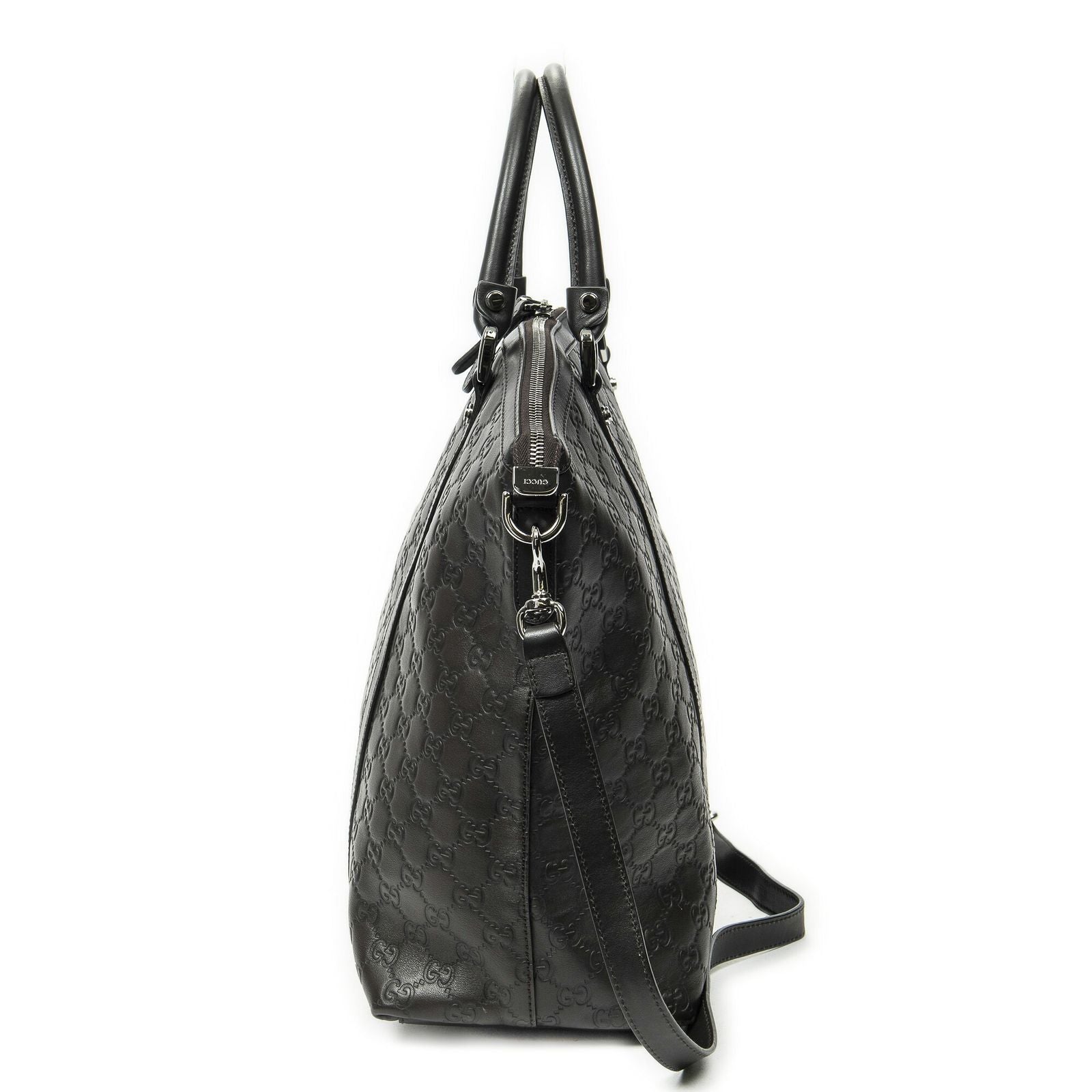 Gucci Large GG Charm Dome Satchel Brown — view 3