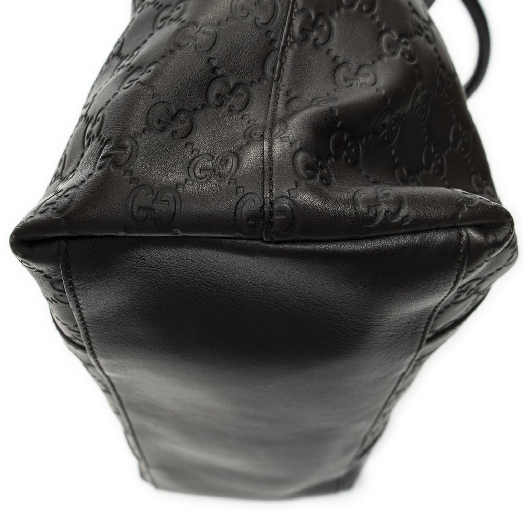 Gucci Large GG Charm Dome Satchel Brown — view 8