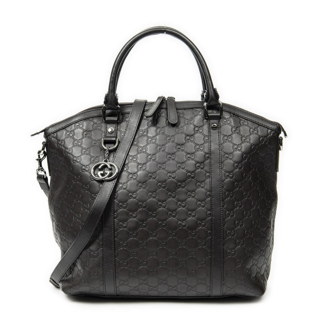 Gucci Large GG Charm Dome Satchel Brown