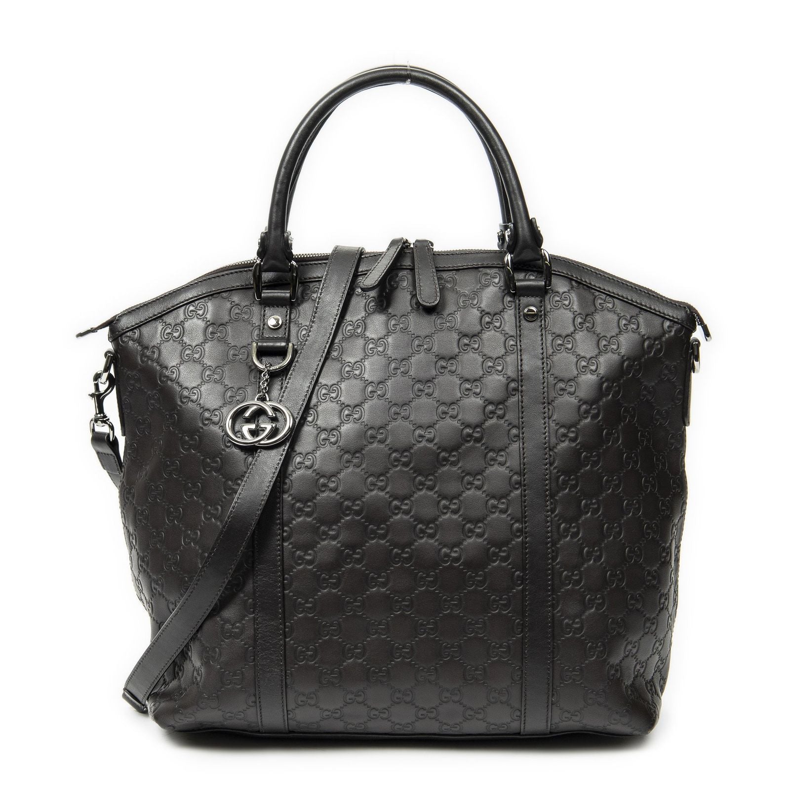 Gucci Large GG Charm Dome Satchel Brown