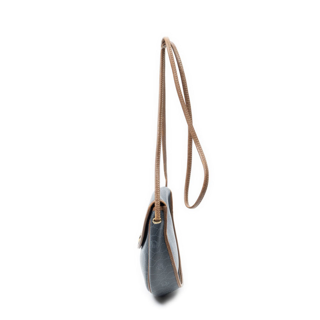 Dior Vintage Flap Cross Gray Brown Canvas — view 3