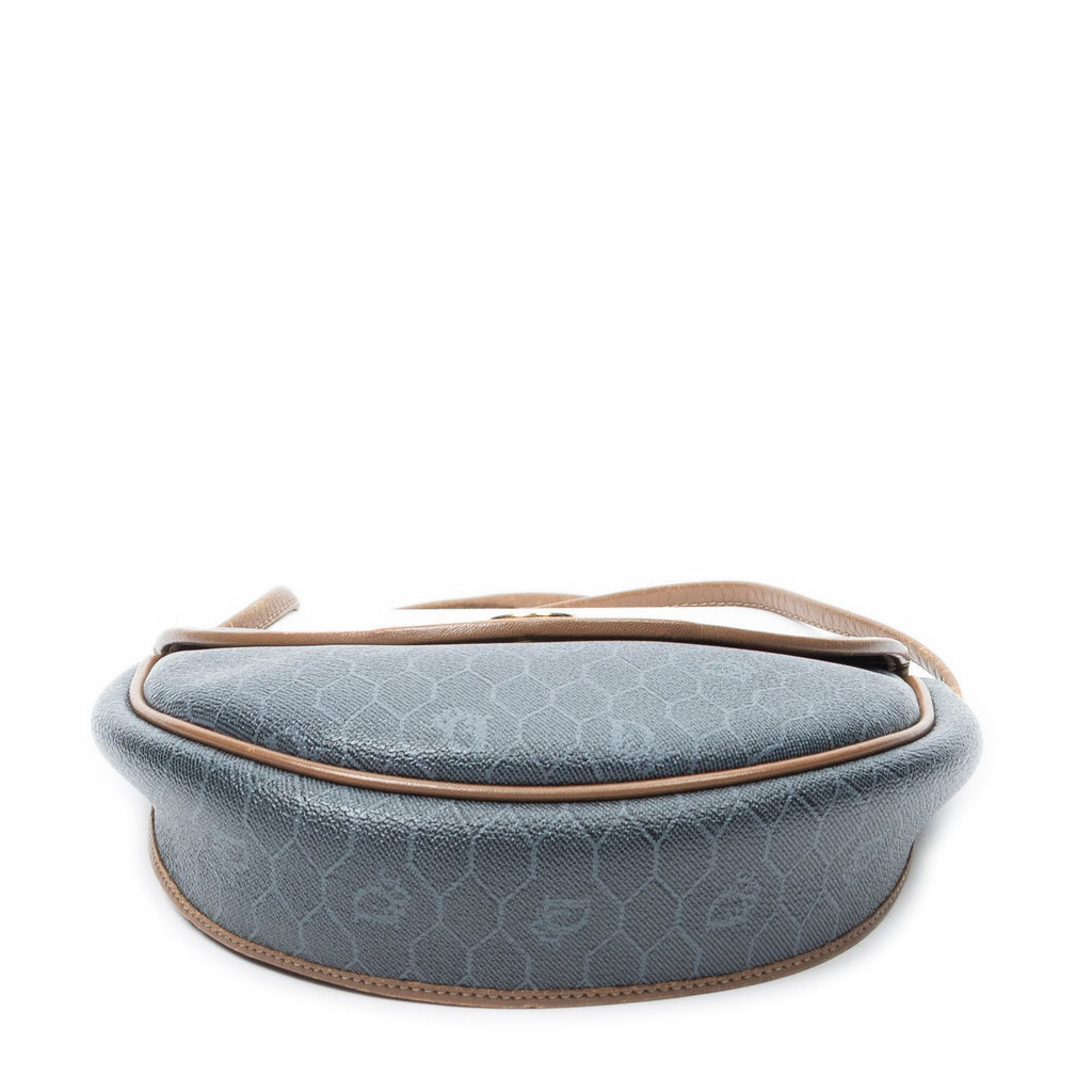Dior Vintage Flap Cross Gray Brown Canvas — view 6