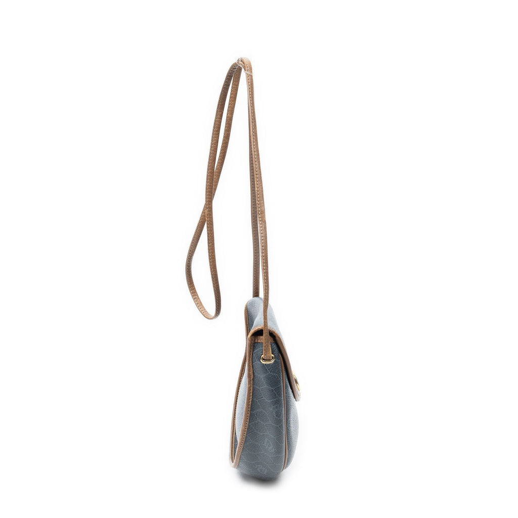 Dior Vintage Flap Cross Gray Brown Canvas — view 4