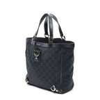 Gucci Small Abbey D Ring Tote Black GG Canvas — view 2