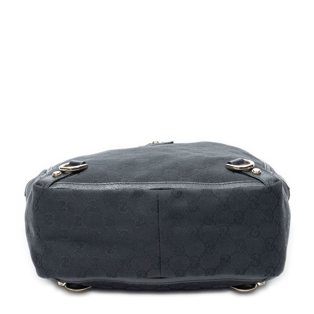 Gucci Small Abbey D Ring Tote Black GG Canvas — view 6