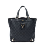 Gucci Small Abbey D Ring Tote Black GG Canvas
