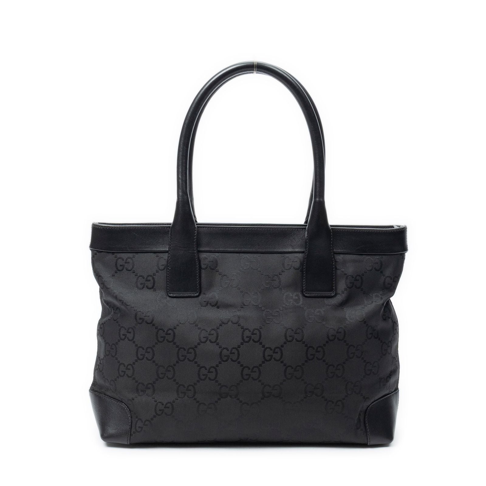 Gucci Ziptote Black GG Nylon Canvas Shoulder