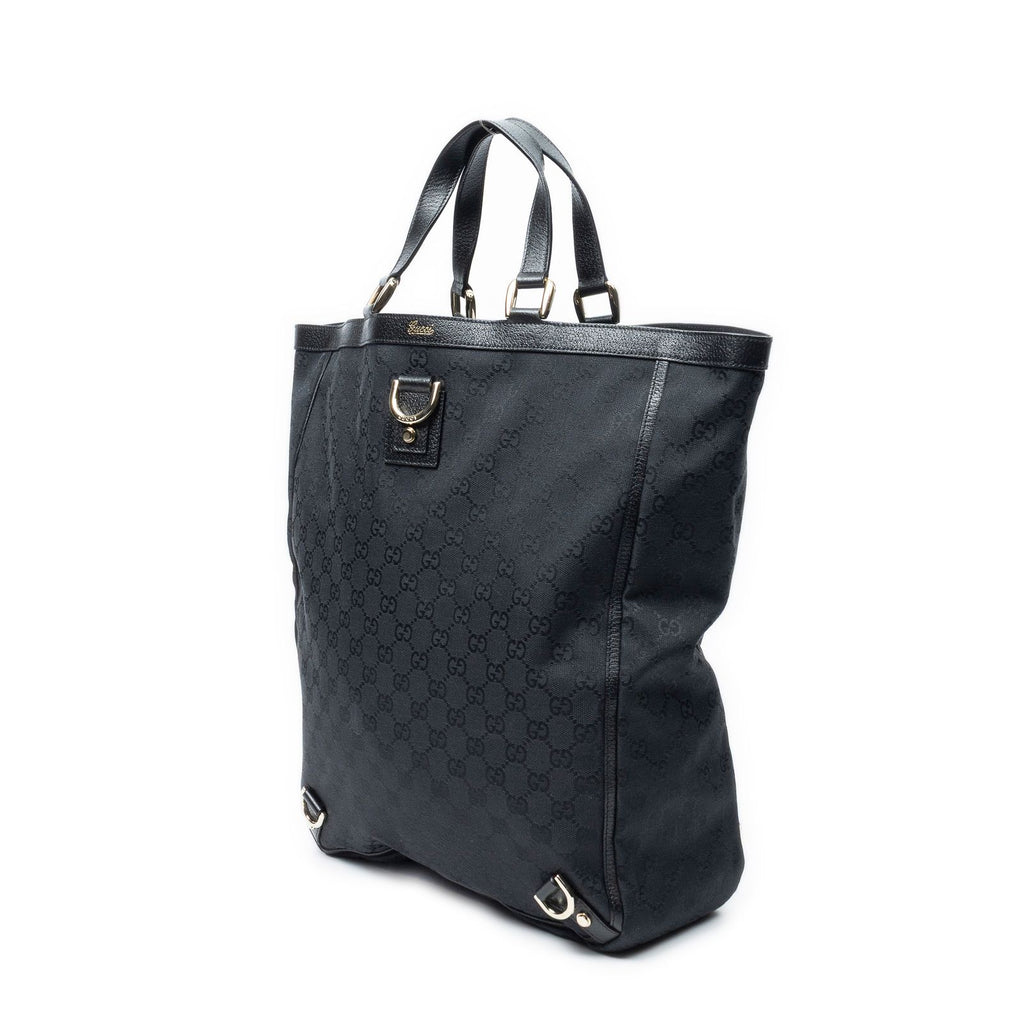 Gucci Abbey D-ring Vertical Tote Black GG Canvas — view 2
